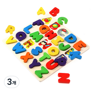 토도리브로 알파벳 입체 판퍼즐, 3개, 26피스