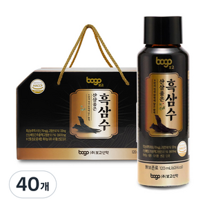 보고신약 산삼배양근 흑삼수 음료, 40개, 120ml