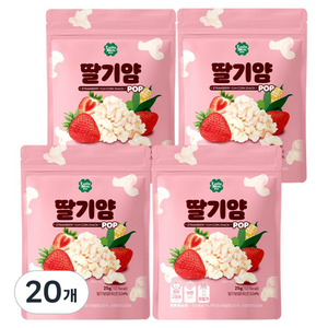 룰루맘 딸기얌 과자, 25g, 20개, 혼합맛(딸기/요거트)