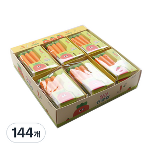 핑크풋 당근 연필캡, 혼합 색상, 144개