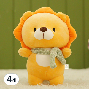 아이끌레 애니멀 포크 모찌 인형, 23cm, 사자, 4개