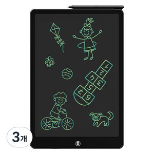 야야 LCD 드로잉 패드, 블랙, 3개