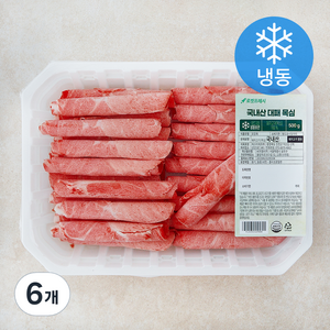 국내산 대패 목심 (냉동), 6개, 500g