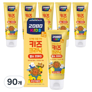 2080 키즈크리닉 1스텝 무불소 치약 파인애플향, 80g, 90개