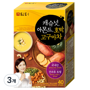담터 캐슈넛 아몬드 호박고구마차, 18g, 40개입, 3개