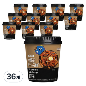 멜로우빈 멜로우 짜장 떡볶이, 115g, 36개