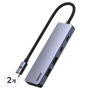아트뮤 USB C타입 5in1 4K 60hz 5Gbps 멀티 허브 BH310, 2개, 그레이