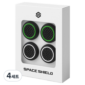 스페이스쉴드 닌텐도 스위치 2 조이콘 호환 블랙 라인 엠보 실리콘 스틱 캡 2종 x 2p 세트, 블랙그린, 블랙화이트, 4세트