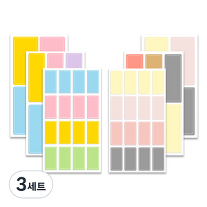 코히모 잉크젯 분류 표기용 컬러 스티커 라벨지 6종 x 10p 세트 4W003, 3세트