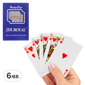 아가플러스 로얄 클레식 트럼프 카드 세트, 혼합색상, 6세트