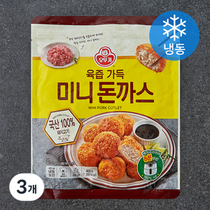오뚜기 육즙 가득 미니 돈까스 (냉동), 400g, 3개