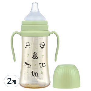 토비앤몰리 포포 PPSU 빨대젖병, 그린, 280ml, 2개