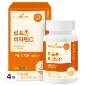 메디트리 바이탈포켓 리포좀 비타민C 15g, 4개, 30정