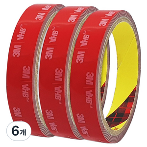 브이에이치비 초강력 아크릴폼 그레이 양면테이프 24mm x 1.5m, 6개