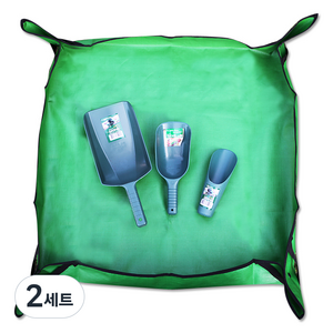 세경팜 모종삽 3종 + 분갈이 매트 그린 세트, 2세트