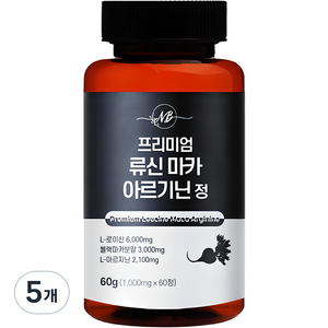 네이처발란스 류신 마카 아르기닌 정, 60정, 5개