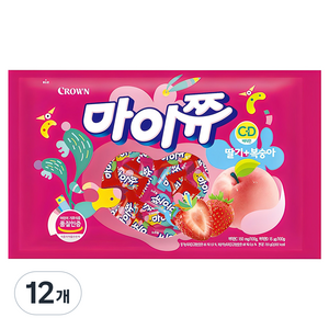 마이쮸 딸기 복숭아 츄잉캔디, 720g, 12개