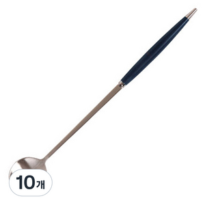 백산 국산 몽블랑 큐티 LS 롱스푼 20cm, 블루, 10개