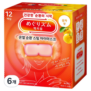 멕리듬 스팀 아이마스크 유자향, 12개입, 6개