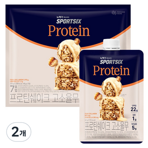 뉴케어스포식스 프로틴쉐이크 고소율무 7p, 2개, 315g