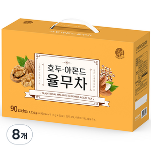 우리차 송원식품 호두 아몬드 율무차 90p, 18g, 90개입, 8개