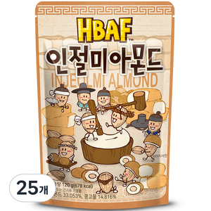 바프 인절미 아몬드, 120g, 25개