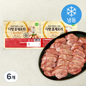 다향 훈제오리 (냉동), 250g, 6개