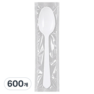 이로울생활 일회용 스푼 화이트, 600개, 1개입
