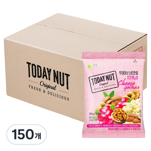 투데이넛 너트한줌 믹스넛 치즈퀴노아, 20g, 150개