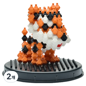 카데레 동물 블럭 3D 입체조립 DIY 캡슐키트 KDL-202401, 꼬마호랑, 2개