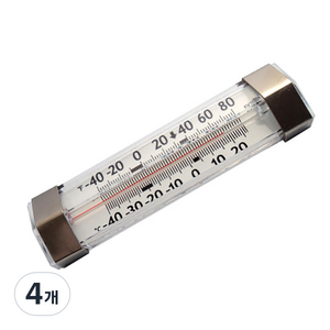 UEI 아날로그 냉장고 온도계 FG80K, 혼합색상, 4개