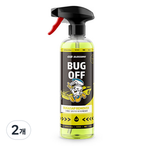 글로스브로 버그오프 차량용 벌레 자국 제거제, 500ml, 2개