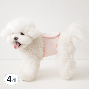 바잇미 강아지 소프트 허그 매너벨트 핑크, 4개, 1개입, 중형