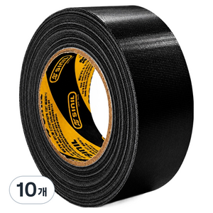 신일테이프 초강력 면테이프 48mm x 25m, 블랙, 10개