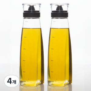 시노글라스 오일병 블랙, 500ml, 4개