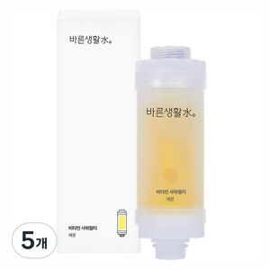 바른생활수 비타민 샤워필터, 5개, 레몬
