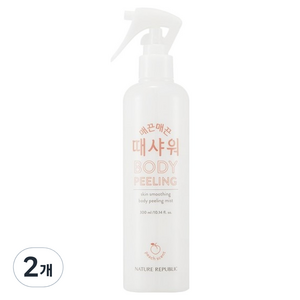 네이처리퍼블릭 매끈매끈 때샤워 복숭아, 300ml, 2개