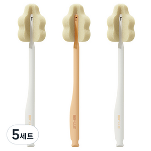 모윰 롱핸들 스펀지 다용도솔 크림오렌지 + 크림화이트 2p 세트, 5세트, 혼합색상
