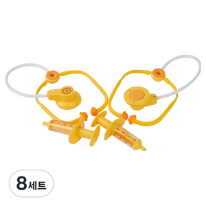 캐스비 플레이 병원놀이 청진기 + 주사기 세트, 혼합색상, 8세트