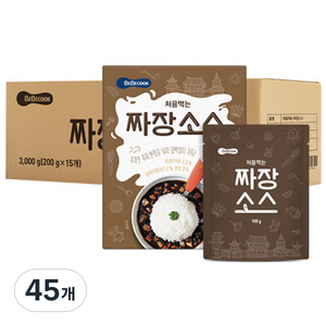 베베쿡 처음먹는 덮밥 소스, 짜장, 200g, 45개