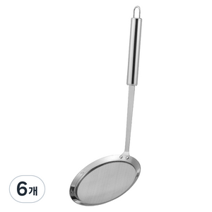 살림의기술 304 촘촘한 올스텐 거름망 불순물 분리 국자 실버, 6개