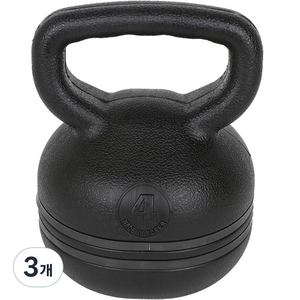 아리프 라인 케틀벨, 블랙, 4kg, 3개