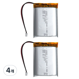 컴스 103040 충전지 3.7V 1200mAh 리튬폴리머 배터리, 4개, CP903