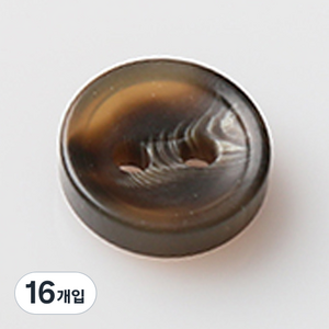 아고라 단추 21mm, 브라운, 16개입