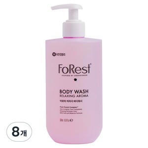 그린핑거 포레스트 릴렉싱 아로마 저자극 바디워시 플로럴향, 500ml, 8개