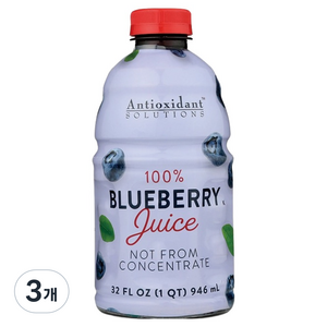 안티옥시던트솔루션 100% NFC 블루베리즙, 946ml, 3개