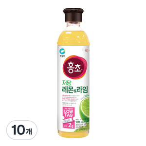 홍초 청정원 레몬 라임 저당, 900ml, 10개