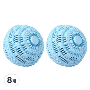 주앤지 무세제 세라믹 실리콘 세탁볼, 블루, 8개