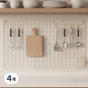 알뜨리 네트 철망 850 x 540 mm, 4개, 화이트