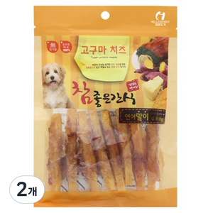 헬로도기 강아지 고구마치즈 육포 간식, 연어말이, 100g, 2개